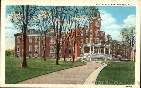 Cottey College Nevada, MO Postcard