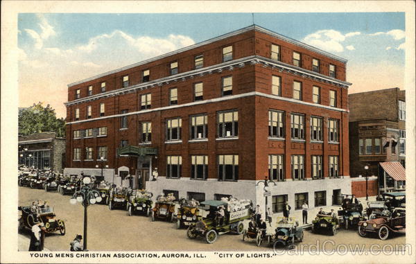 Young Men's Christian Association Aurora, IL Postcard