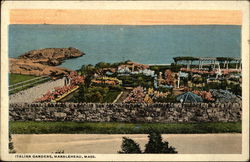 Italian Gardens Marblehead, MA Postcard Postcard Postcard