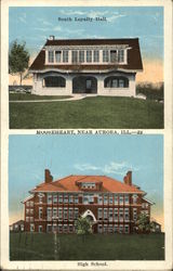 Mooseheart - South Loyalty Hall and High School Postcard