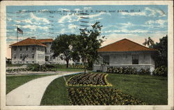 Mooseheart Administration Building and R.R. Station Postcard