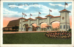 Entrance to Central States Fair Grounds Postcard