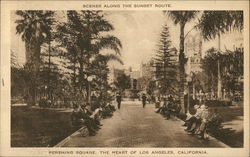 Pershing Square Los Angeles, CA Postcard Postcard Postcard