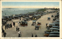 The Auto Park, Ocean Avenue Hampton Beach, NH Postcard Postcard Postcard