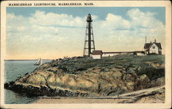 Marblehead Lighthouse Massachusetts Postcard Postcard Postcard