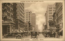 Main Street Houston, TX Postcard Postcard Postcard