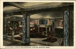 Club Room, Loew's New Orpheum Theatre Postcard