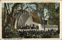 Band Concert in Williams Park St. Petersburg, FL Postcard Postcard Postcard