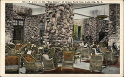 A View in the "Big Room" of Grove Park Inn Asheville, NC Postcard Postcard Postcard