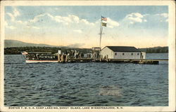 Boston YMCA Camp Landing, Sandy Island Lake Winnipesaukee, NH Postcard Postcard Postcard