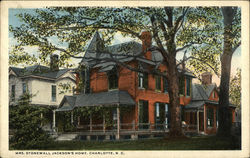 Mrs. Stonewall Jackson's Home Postcard