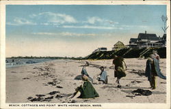 Beach, Cottages and Point Postcard