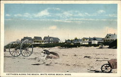 Cottages Along the Beach White Horse Beach, MA Postcard Postcard Postcard