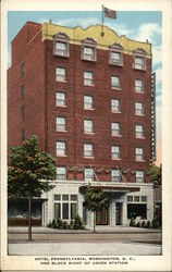 Hotel Pennsylvania, One Block Right of Union Station Postcard