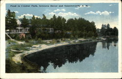 Pond in Central Park Between Dover and Somersworth Postcard