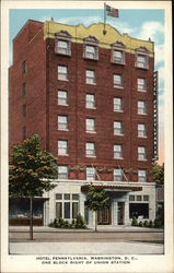 Hotel Pennsylvania, One Block Right of Union Station Postcard