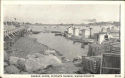 Harbor Scene Scituate, MA Postcard Postcard Postcard