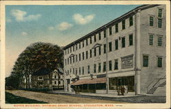 Noyes Building showing Drake School Stoughton, MA Postcard Postcard Postcard