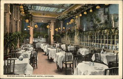 Kaiserhof Hotel - Winter Garden Chicago, IL Postcard Postcard Postcard