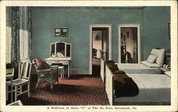 A Bedroom in Suite "C" of The De Soto Postcard