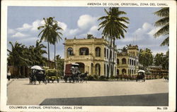 Columbus Avenue Cristobal, Panama Postcard Postcard Postcard