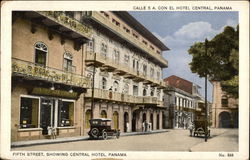 Fifth Street showing Central Hotel Postcard