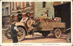 Y.M.C.A. Work at the Front - Motor Transport For Stores Postcard