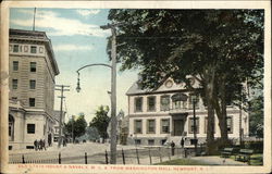 Old State House and Naval Y.M.C.A. from Washington Mall Newport, RI Postcard Postcard Postcard