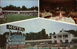 Colonial Motor Inn & Steak House Postcard