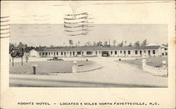 View of Koontz Motel Fayetteville, NC Postcard Postcard Postcard