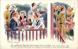 The American Theatre Wing Stage Door Canteen Comic Postcard Postcard Postcard