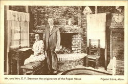 Mr. and Mrs. E.F. Stenman the originators of the Paper House Pigeon Cove, MA Postcard Postcard Postcard