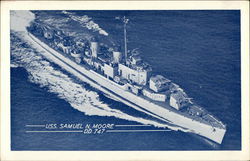 U.S.S. Samuel N. Moore Postcard