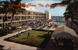 Greetings From the Colonial Inn Miami Beach, FL Postcard Postcard Postcard