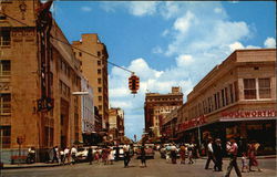 Downtown Business Area Postcard