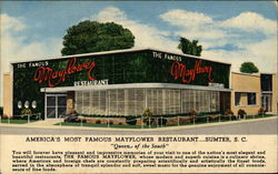 The Famous Mayflower Restaurant Sumter, SC Postcard Postcard Postcard