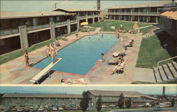 Continental Pueblo Motor Hotel Colorado Postcard Postcard Postcard