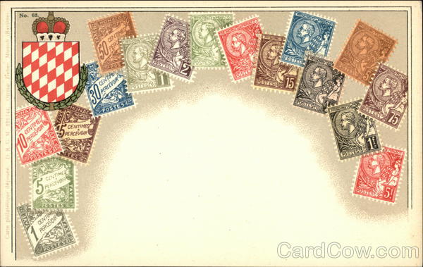 Monaco Stamps Stamp Postcards