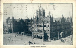 Railway Station, Bombay Mumbai, India Postcard Postcard