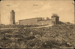 Brocken Tower and Hotel - Harz Mountains Schierke, Germany Postcard Postcard