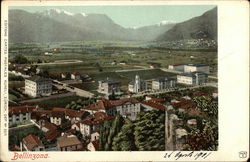 View from The Acropolis Bellinzona, Switzerland Postcard Postcard