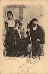 Traditional Costume of Ossi, Sardinia Postcard