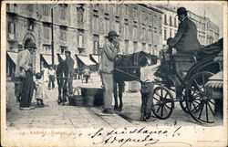 Street Scene Naples, Italy Postcard Postcard