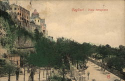 Viale Terrapieno Cagliari, Italy Postcard Postcard