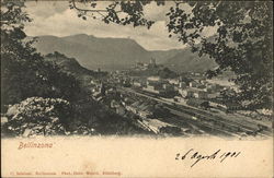 View of Town Bellinzona, Switzerland Postcard Postcard