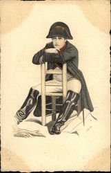 Napoleon Bonaparte sitting on a chair Postcard