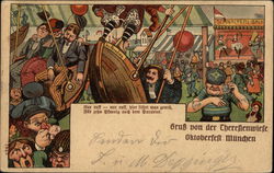 Gruss von der Thereseinwiese Oktoberfest Munchen Postcard