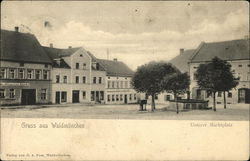 Greetings, View of Lower Marketplace Postcard