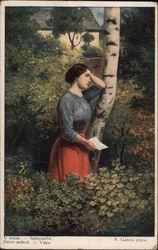 V touze. - Sehnsucht. Desir ardent. - Vagy Feldpost Art Postcard Postcard