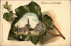 Gruss aus Groningen Vischmarkt Netherlands Benelux Countries Postcard Postcard